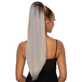 Remy Illusion Pony Diamond Ponytail Extension Synthetic Hair – 30 Inch Pony Tails Hair Extensions – Soft and Straight Ponytail Extension with Modern Colors – Easy Application and Comfortable Design (ICY BLONDE)