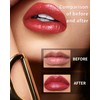 Lippenstift mit Pailletten, Metallic-Lippenstift, matt, langanhaltend, hochpigmentiert, schimmernd, wasserfest, Lippenbalsam,