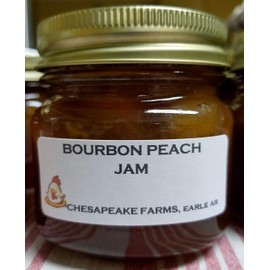 Bourbon Peach Jam 4 Oz Size Arkansas Grown And Made Organic Great Gift Idea!
