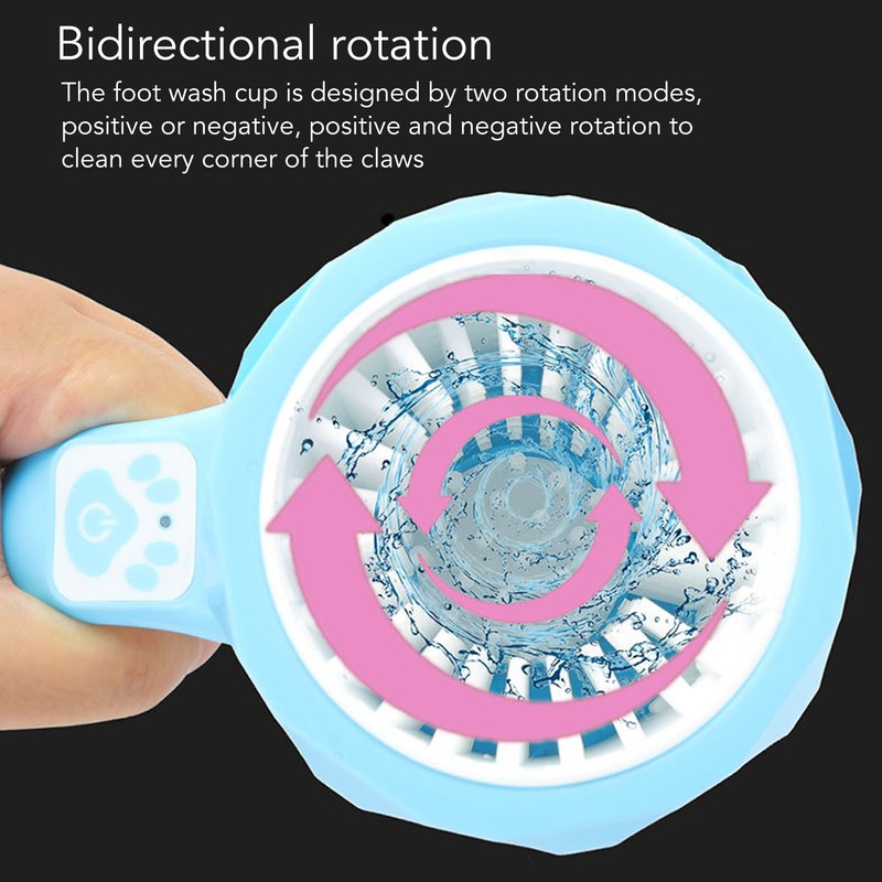 Automatic Dog Paw Cleaner Multifunction Powerful Silicone Bristles Rechargeable Portable
