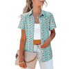 siliteelon Womens Short Sleeve Button Down Shirts Hawaiian Tropical Floral