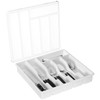 Lifewit Silverware Organizer with Lid, Covered Utensil Tray for Kitchen