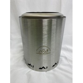 Small Smokeless Stove. Comes with collapsable feet, Removable ash Catcher, and Storage Bag. (Silver)