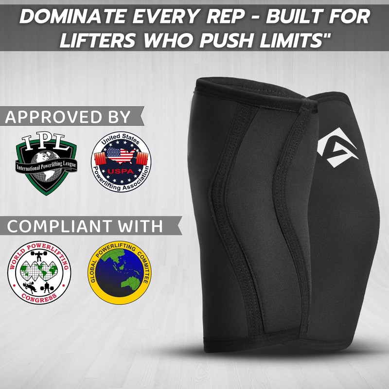 AQF Elbow Sleeves for Powerlifting 5mm 7mm for Gym Cross