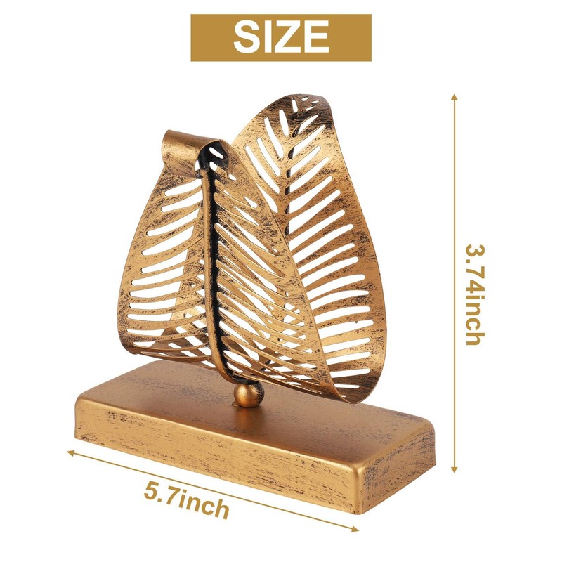 Dovhmoh Freestanding Modern Napkin Holder with Leaf Design, Desktop Paper