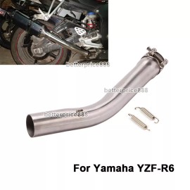 Unbranded For Yamaha YZF-R6 1999-2005 Motorcycle Slip On Exhaust Middle Link Pipe Steel