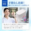 [nijimomo] 紙エプロン125枚 ホルダー４本 セット 使い捨て 食事介助 首かけ式 簡単装着 汚れ防止 (ブルー)