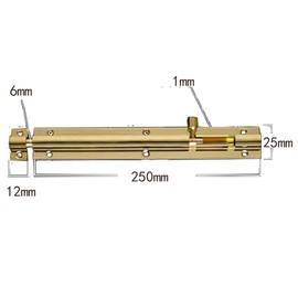 Boxonly Chinese Style Retro Bolt Solid Bolt Latch Solid Brass Door Bolt Sindow Hook 1Pcs (Brass, 3 * 3**26cm)