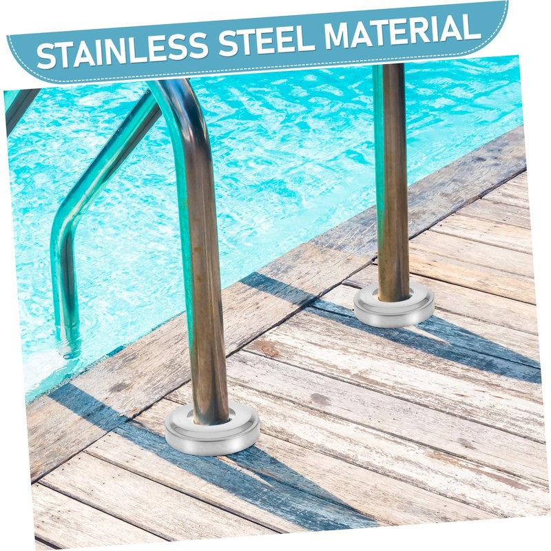 TEHAUX 4Pcs Heavy Duty Stainless Steel Pool Handrail Cover for