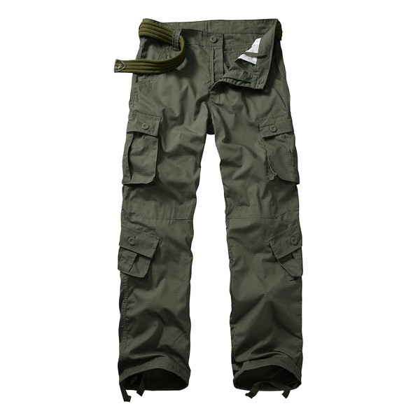 GSGGIG Men's Outdoor Hiking Pants Ripstop Wild Cargo Pants Army