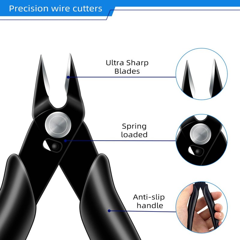 Precision Wire Cutters Flush Cutters Pliers Wire Cutting Pliers Side