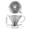 Stainless Steel Pour Over Coffee Dripper Cone Filter Cup Stand