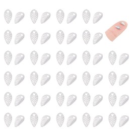 UNICRAFTALE 500pcs 7mm Leaf Pattern Charms 316 Stainless Steel Pendants Metal Leaf Charms 1mm Small Hole Pendants for DIY Necklaces Jewelry Making Accessory