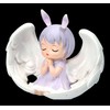 Enchanting Angel in Purple with Large Wings, Praying Figure, 8.5
