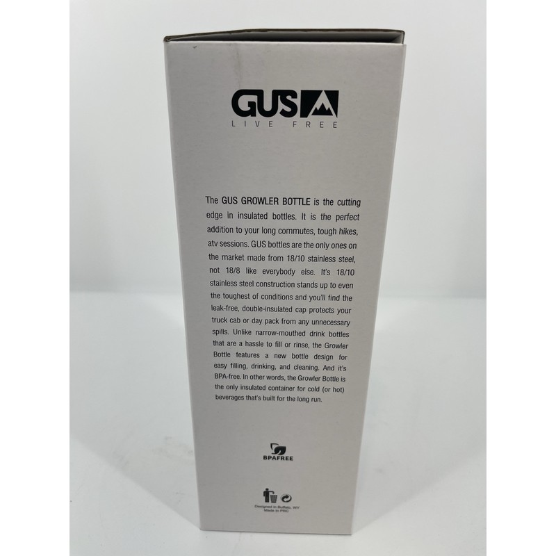 GUS Stainless Steel Beer Growler 36 oz Double Wall Vacuum