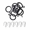 20PCS 25MM Black Metal Curtain Ring with Eyelet and 20pcs