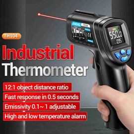 Infrared Thermometer -50℃-550℃ Color Screen High Low Temperature Alarm Industrial Thermometer for Metal Working