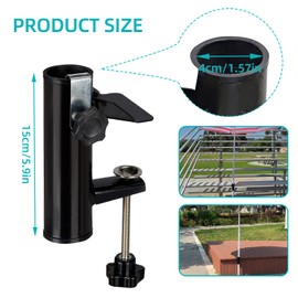 mohito Parasol Holder Balcony Railing Patio Umbrella Clamp Parasol Balcony Bracket Balcony Railing for Garden Patio Balcony Railing Outdoor Events