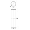 SANEI [Connected Straight Pipe Between Drain Plug and U Pipe] Single Brim Straight Pipe, Pipe Diameter 1.5 inches (38 mm) x Length 5.9 inches (150 mm) H70-64-38x150