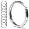 10 Pcs Round Key Rings 25 mm Stainless Steel Round