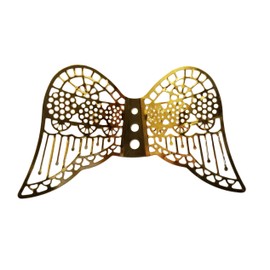 60mm Miniature Gold Metal Filigree Angel Wings (Pack of 12)