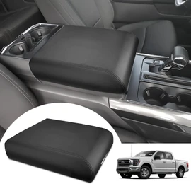 ANMOSVO Center Console Cover for Ford F150 2021-2024 2025 - Middle Console Lid Protector Elbow Cushion Pad for Ford F150 Accessories 2021 2022 2023 2024 2025 (Bucket Seat Only)