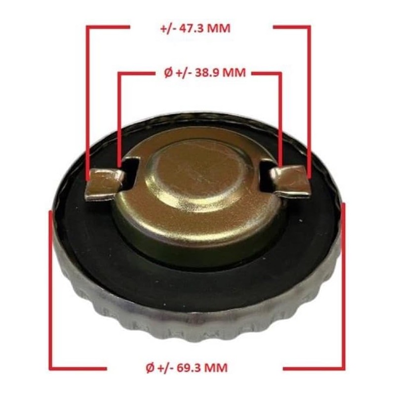 40 mm chrome fuel cap suitable for Zündapp Kreidler Hercules