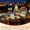 8 Pcs Clear Acrylic Buffet Risers with Mini Sign and