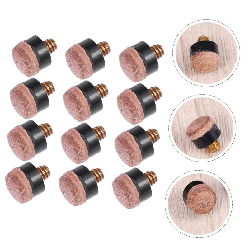 WOONEKY 30 Pcs Screw Cue Tips Replacement for Billiard Cues