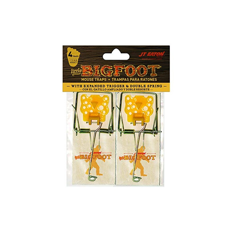JT Eaton Little Bigfoot Mouse Snap Trap with Expanded Trigger,