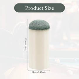 20 Pcs Pool Cue Tips,Slip On Pool Cue Tips,12mm Pools Cues Stick tips,Cues tips,Billiard cue Tip Replacement Kit,Tip No Glue or Tool Required Billiard pool Sticks,for Billiards pool Leisure Sports.