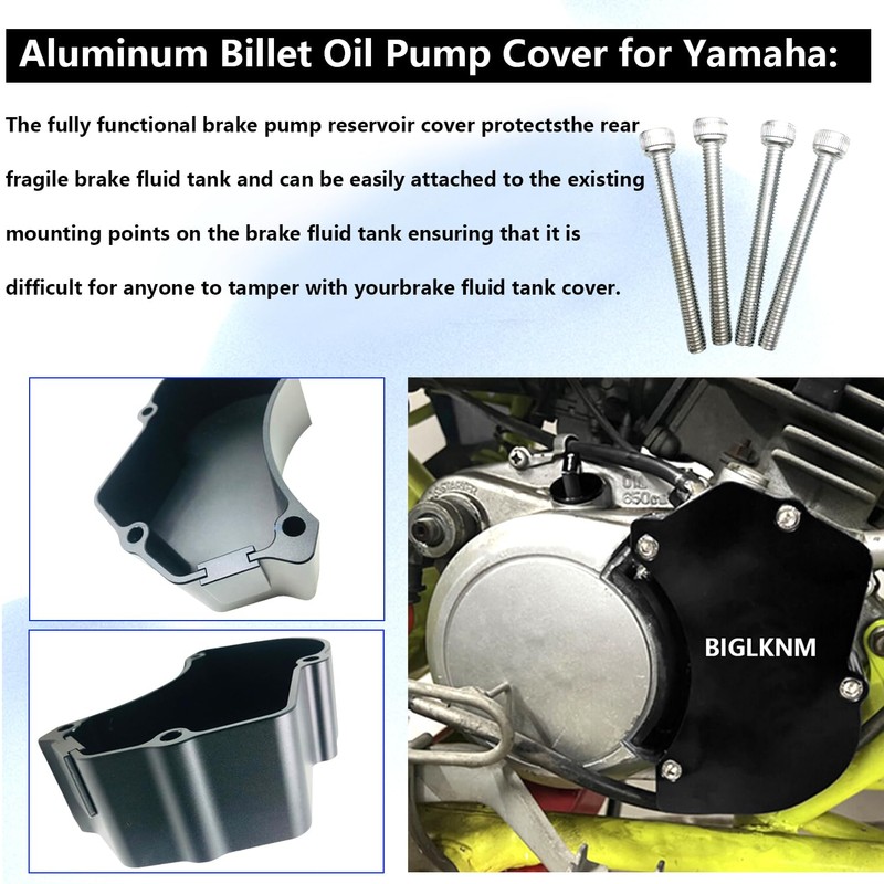 BIGLKNM Oil Pump Cover with Bolts for Blaster 200 1988-200-Black