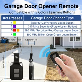 2 Universal Garage Door Opener Remote, for Chamberlain Craftsman LiftMaster Garage Door Opener Produced since 1993, Replaces 893LM 893Max 891LM 971LM 973LM 371LM 373LM,Keyless Entry, Safe Security+2.0