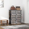 ROJASOP 6-Tier 24-Pair Expandable Shoe Rack Organizer with 2 Hooks,