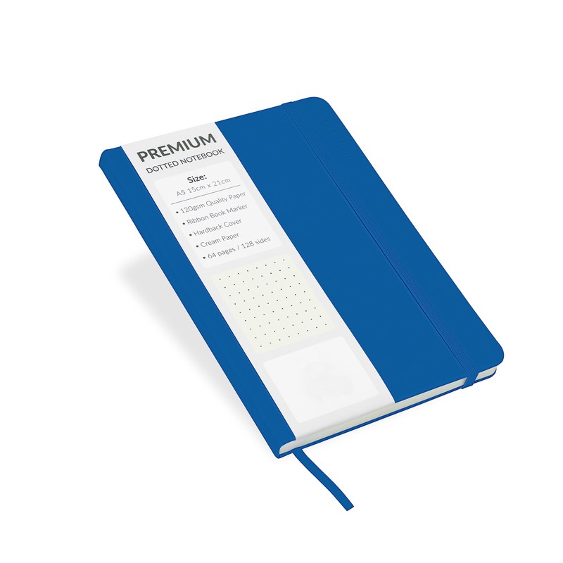 Bullet Journal A5 Dotted Notebook with Faux Leather Hardback Cover