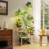 MemoCastle White Plant Shelves with Grow Lights: 7-Tier 65" Tall