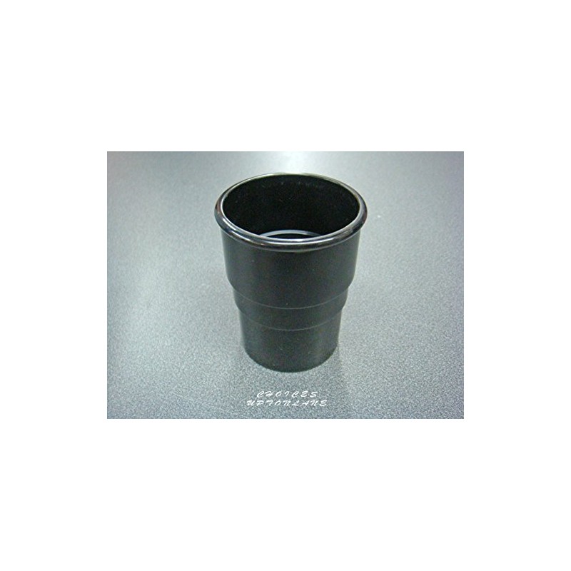 BLACK ROUND 68MM DOWN PIPE STRAIGHT CONNECTOR