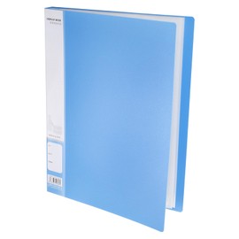 M&G 40-Pocket Binder with PP Plastic Sleeves A4(Blue), Art Portfolio Folder with Clear Sheet Protectors, Display 80 Pages for Organizing Documents, 310x235x25mm