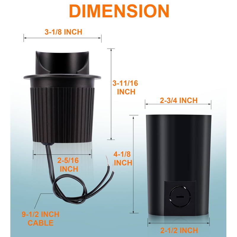 [6 Pack] CLOUDY BAY 9W Well Lights Landscape LED In