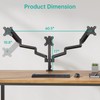 WALI Triple Monitor Mount for 13-27 inch Screens, Adjustable 3