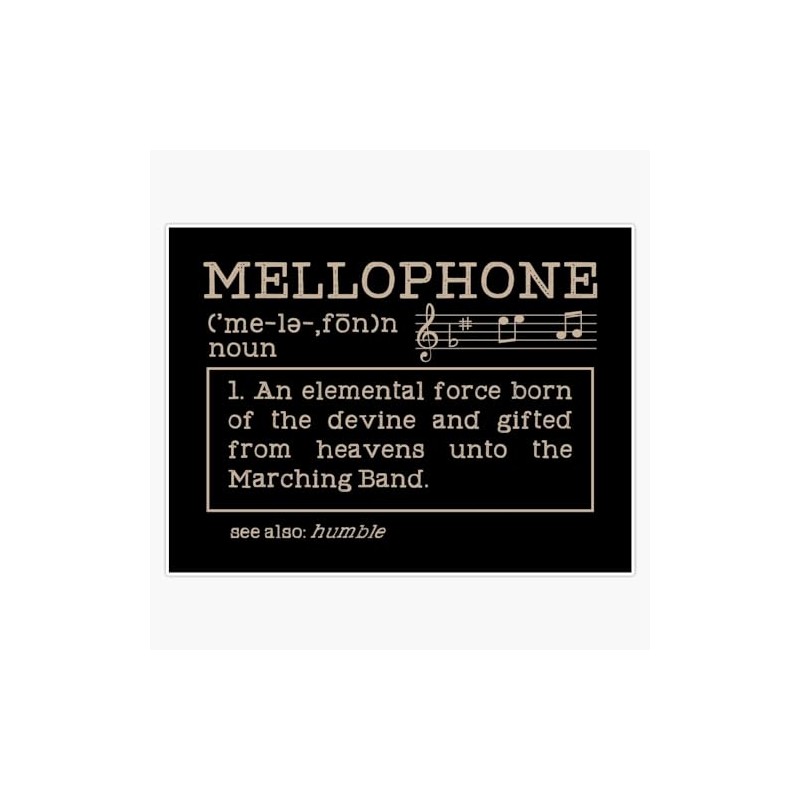 Leyland Designs Mellophone Definition Gift/Present Bumper Sticker Window Water Bottle