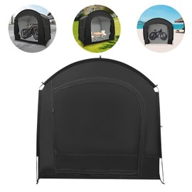 Bike Storage Tent, 7.22 X 5 X 6FT Portable Shed Oxford Cloth Outside Lawn Mower Shelter and Bicycle Cover for Patio Furniture (Black)