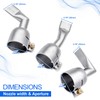 SWIGRANCE Hot Air Welding Nozzles 3Pcs/Set (Straight, 90 Degree and