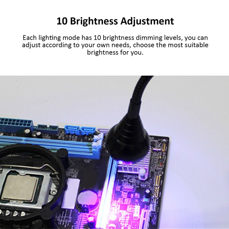 2 in 1 Gooseneck Curing Lamp USB Interface Adjustable Bendable