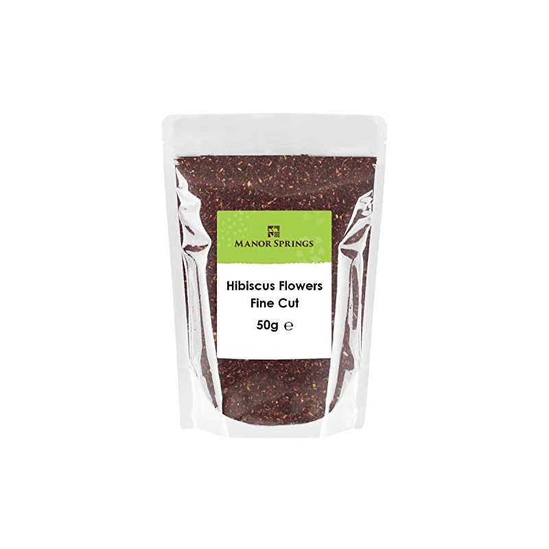 Hibiscus Flowers Fine Cut Loose Tea 50g by Manor Springs