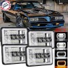 Bricologht 4pcs 4x6" LED Headlights Hi/Lo Beam DRL fit Pontiac