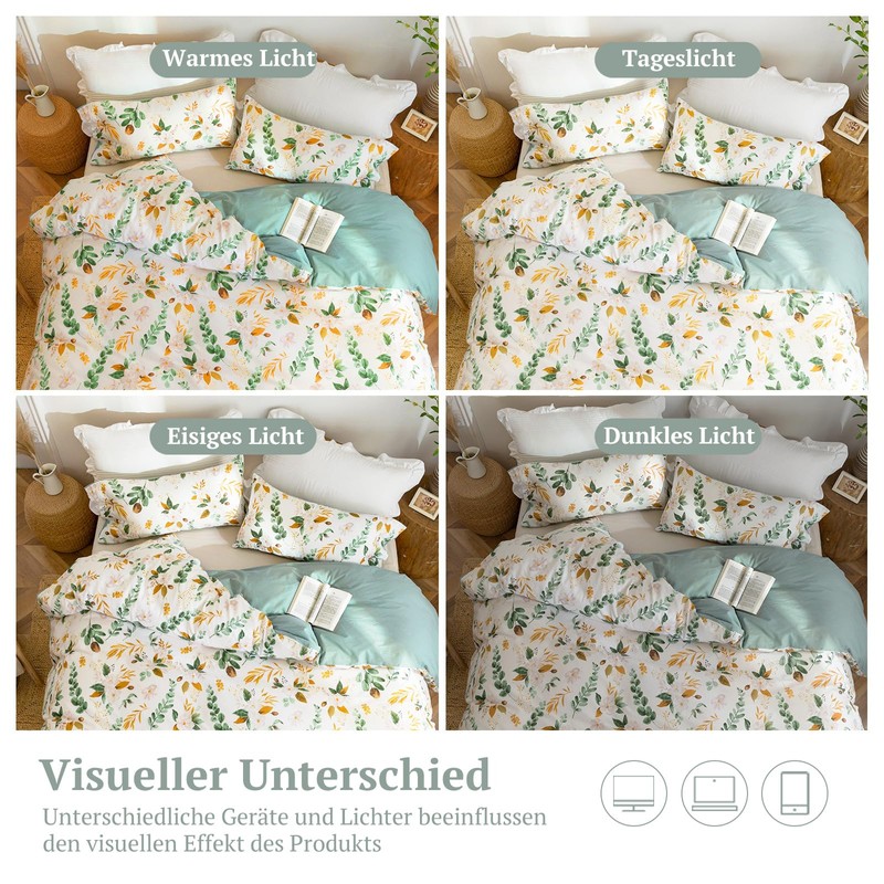 MILDLY Bed Linen 135 x 200 cm Cotton, Bedding Sets
