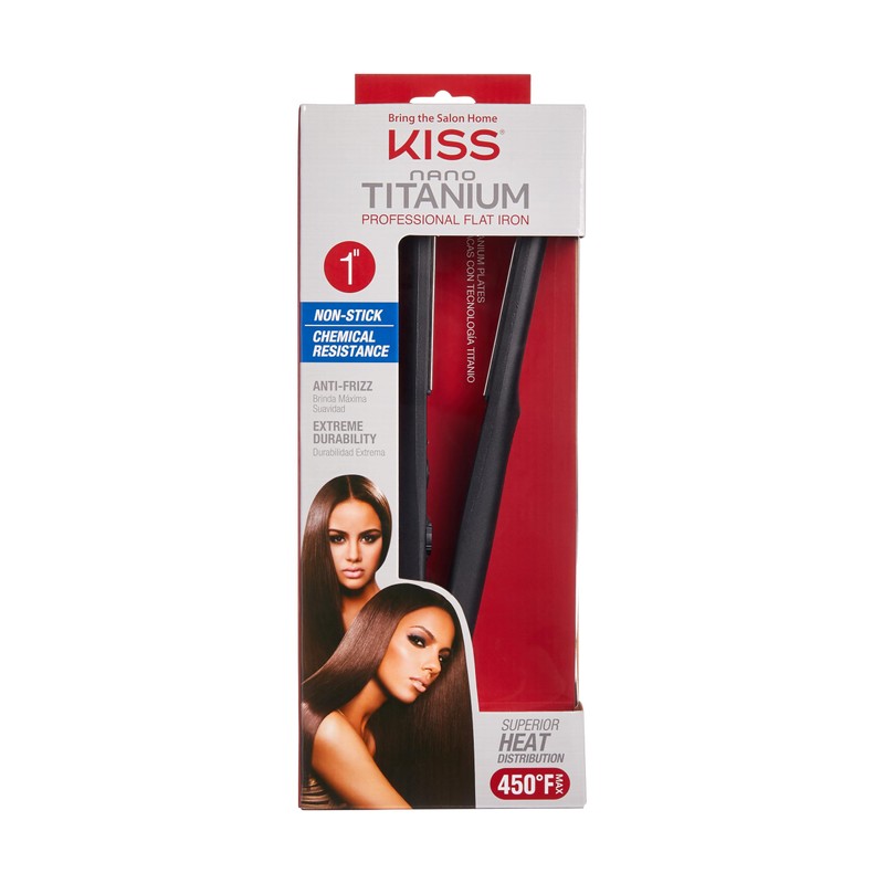 KISS Nano Titanium Professional Flat Iron Hair Straightener & Styling