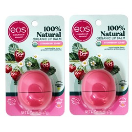 eos Smooth Lip Balm Sphere, Strawberry Sorbet 0.25 oz (Paquete de 2)