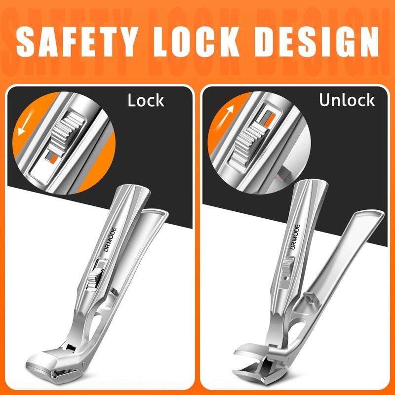 Toenail Clippers for Seniors Thick Toenails, Upgrade Angled Head Large